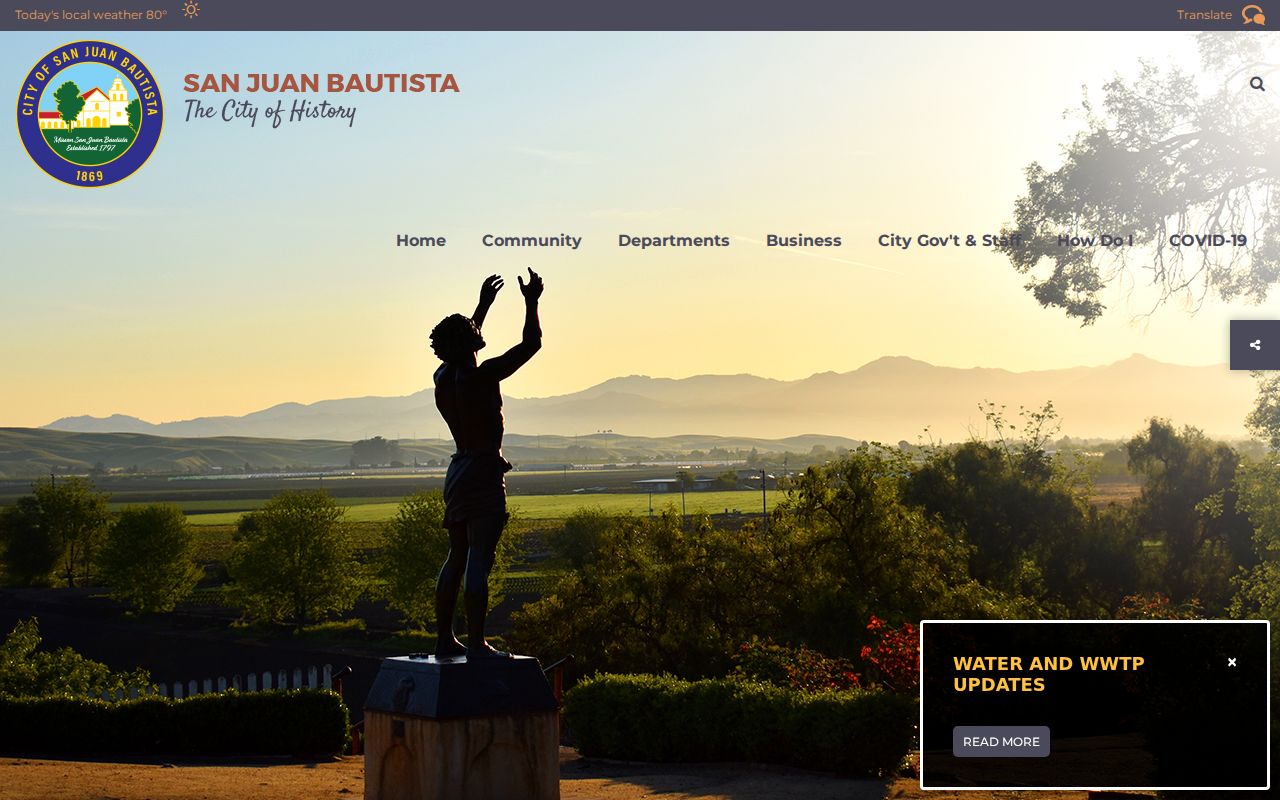 San Benito County criminal history: Official San Juan Bautista city website and city hall information